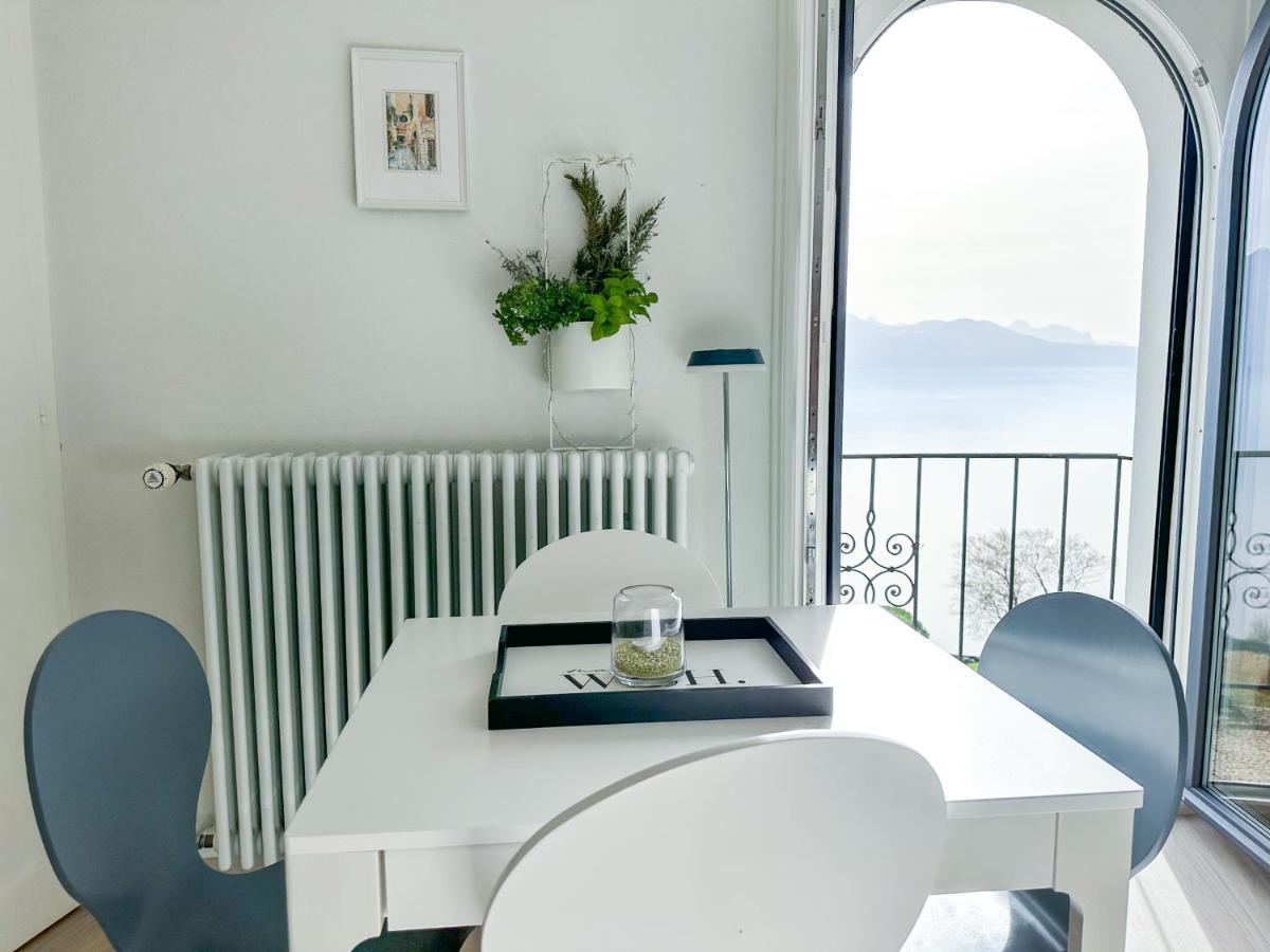 Room With 360° View Overlooking Lake Geneva And Alps Puidoux Exterior foto