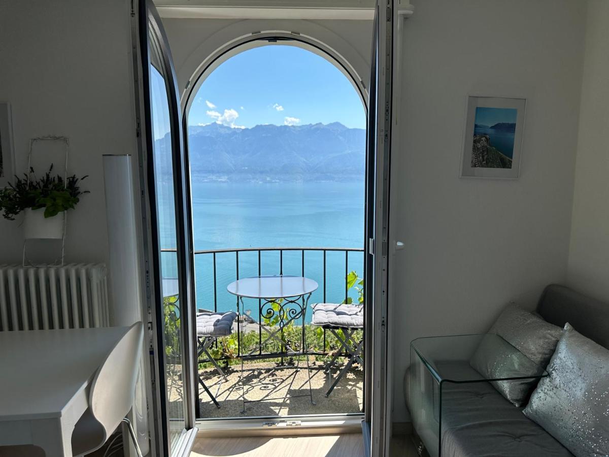 Room With 360° View Overlooking Lake Geneva And Alps Puidoux Exterior foto